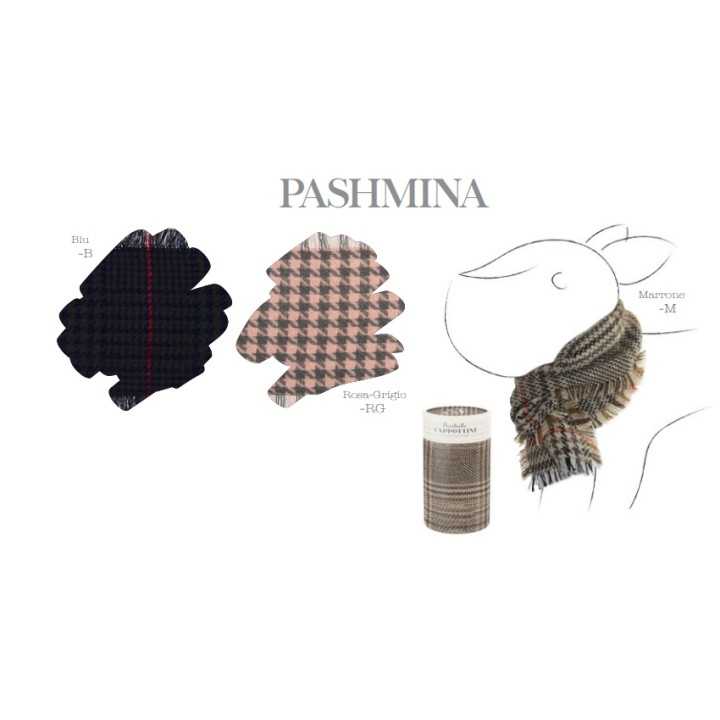Ferribiella Pashmina Large Girl Rosa/Grigia