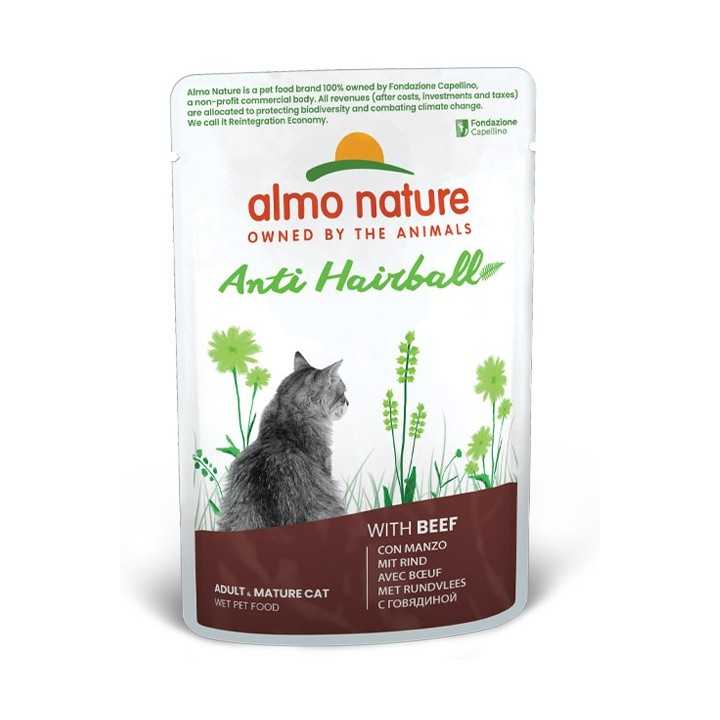 Almo Nature Cat Functional Anti-Hairball Manzo 70 Gr.