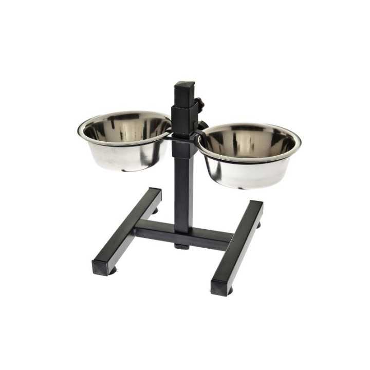 Ferribiella Supporto Con Ciotole 2 X Diam. 19 Cm.