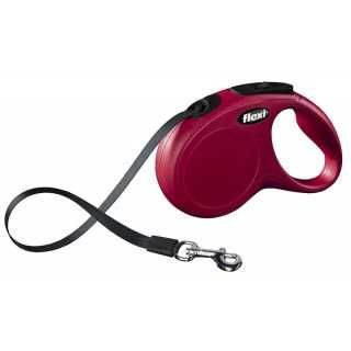 Flexi New Classic Compact Guinzaglio Estensibile 5M. Tg. S Rosso