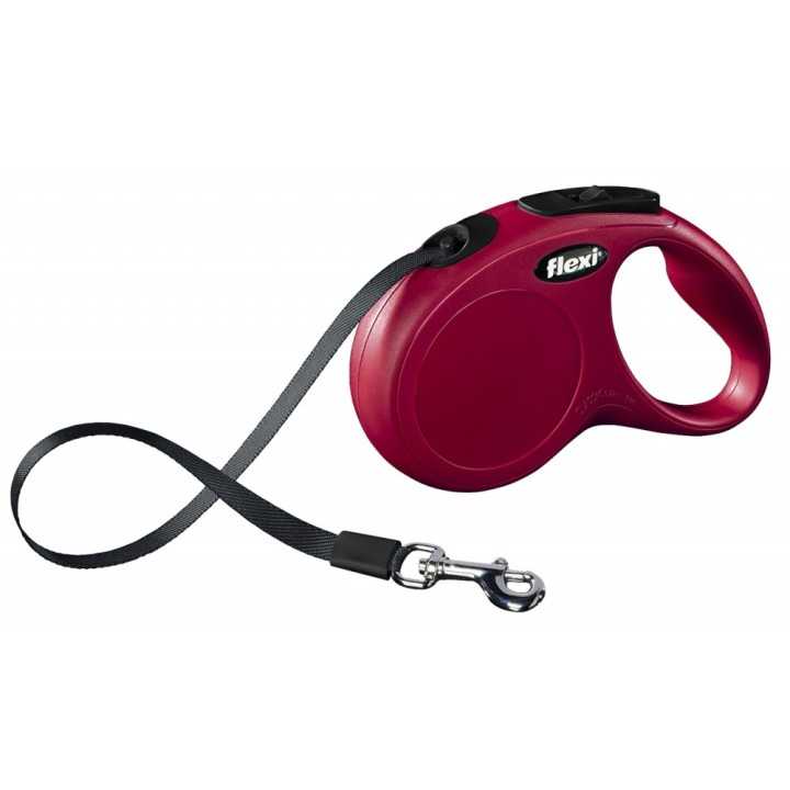 Flexi New Classic Compact Guinzaglio Estensibile 5M. Tg. S Rosso