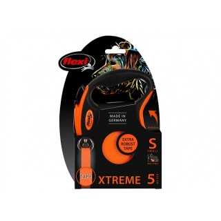 Flexi Xtreme Guinzaglio Estensibile Corda 5M. Tg. S Arancio