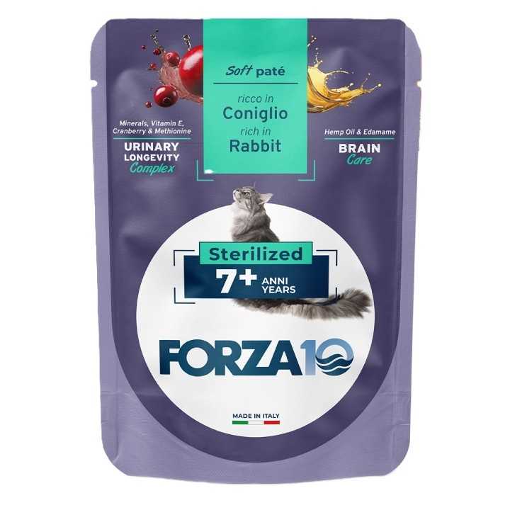 Forza 10 Cat Botanicat Pate' Sterilized 7+ Coniglio 80 Gr.