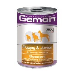 Gemon Dog Puppy & Junior Bocconi Con Pollo & Tacchino 415 Gr.