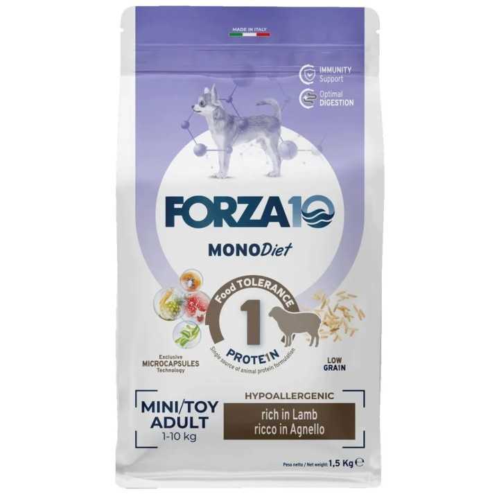 Forza 10 Diet Adult Mini & Toy Agnello & Riso 1,5 Kg.