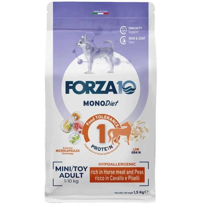 Forza 10 Diet Adult Mini & Toy Cavallo & Piselli 1,5 Kg.