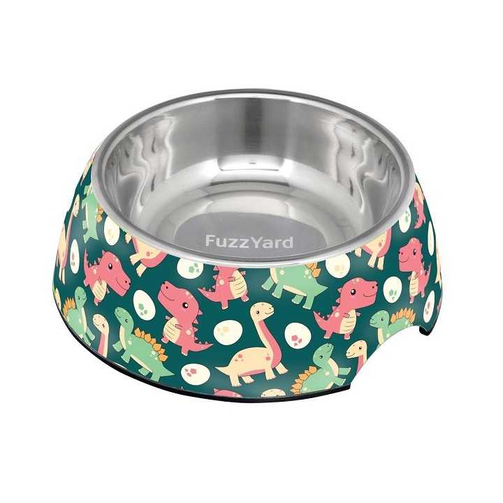 Fuzzyard Ciotola Acciaio Inox "Dinosaur Land" Tg. L - 810 Ml.