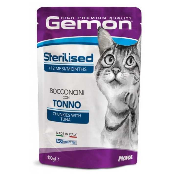 Gemon Cat Adult Sterilised Bocconcini Tonno 100 Gr.