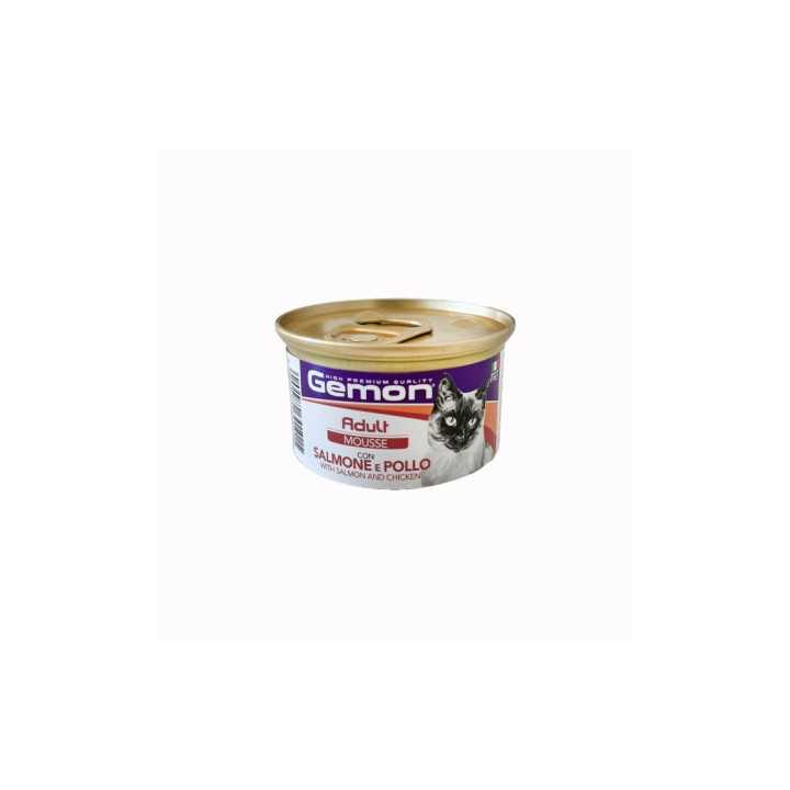Gemon Cat Mousse Adult Salmone & Pollo 85 Gr.