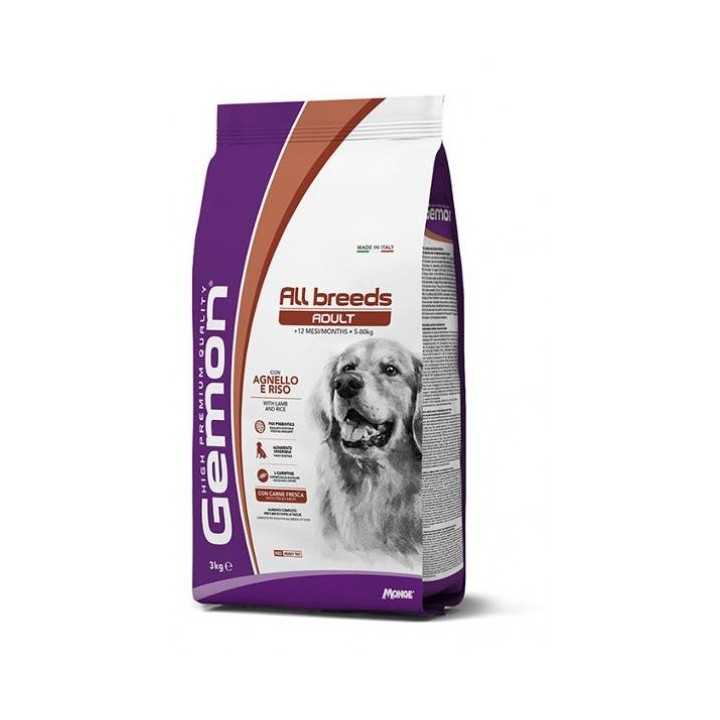 Gemon Dog Adult All Breeds Agnello & Riso 15 Kg.