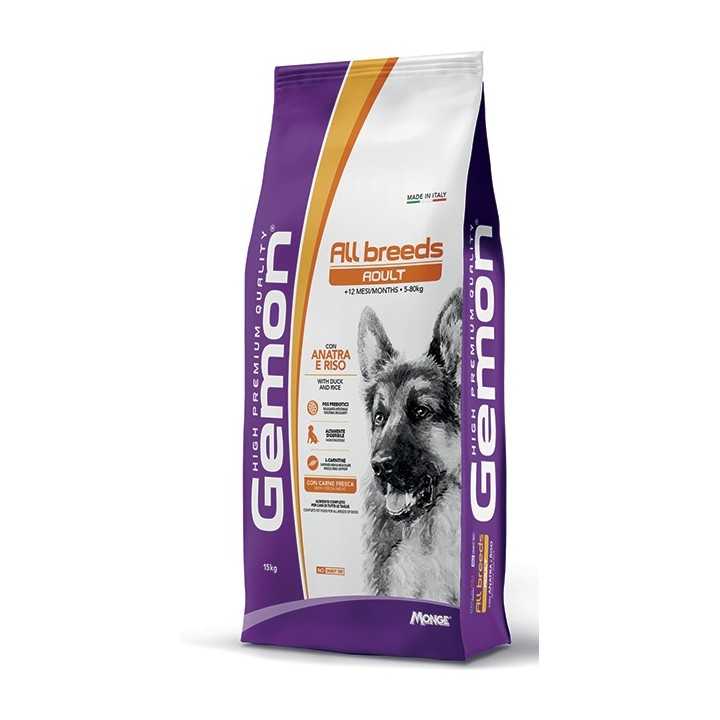 Gemon Dog Adult All Breeds Anatra & Riso 15 Kg.