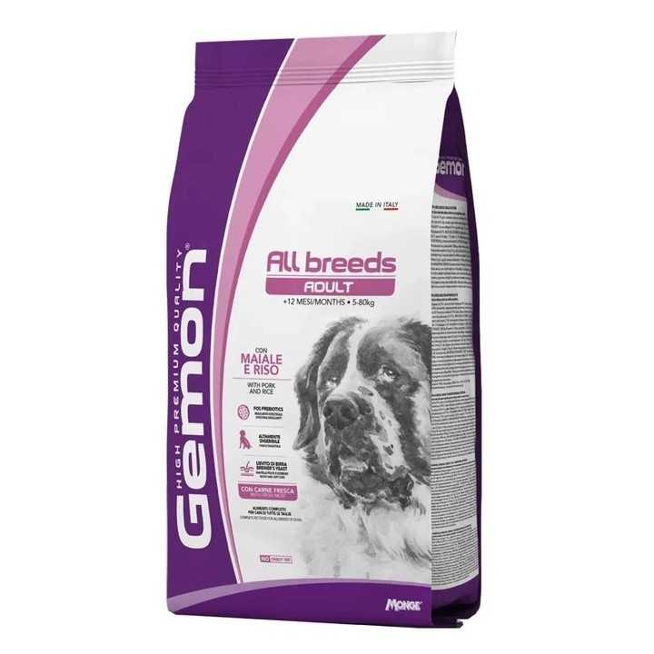 Gemon Dog Adult All Breeds Maiale & Riso 15 Kg.