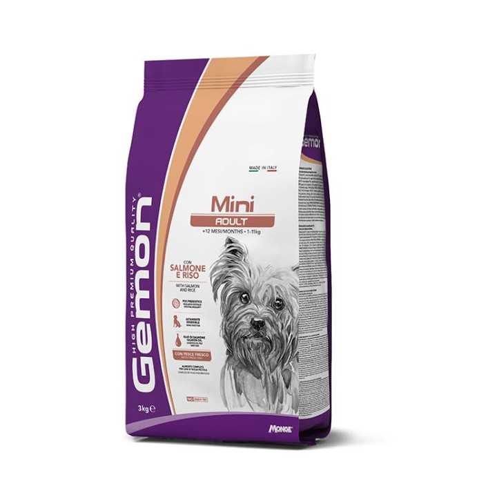 Gemon Dog Adult Mini Salmone & Riso 3 Kg.