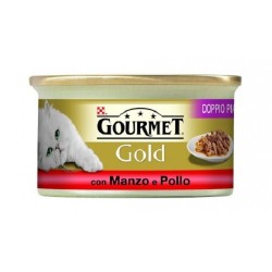 Gourmet Gold Doppio Piacere Manzo & Pollo 85 Gr.