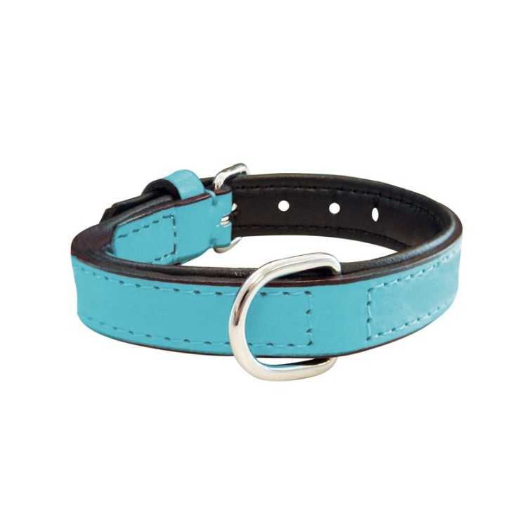 Gloria Collare In Pelle Imbottito 35 Cm. Azzurro
