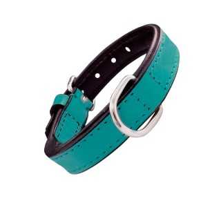Gloria Collare In Pelle Imbottito 35 Cm. Turchese
