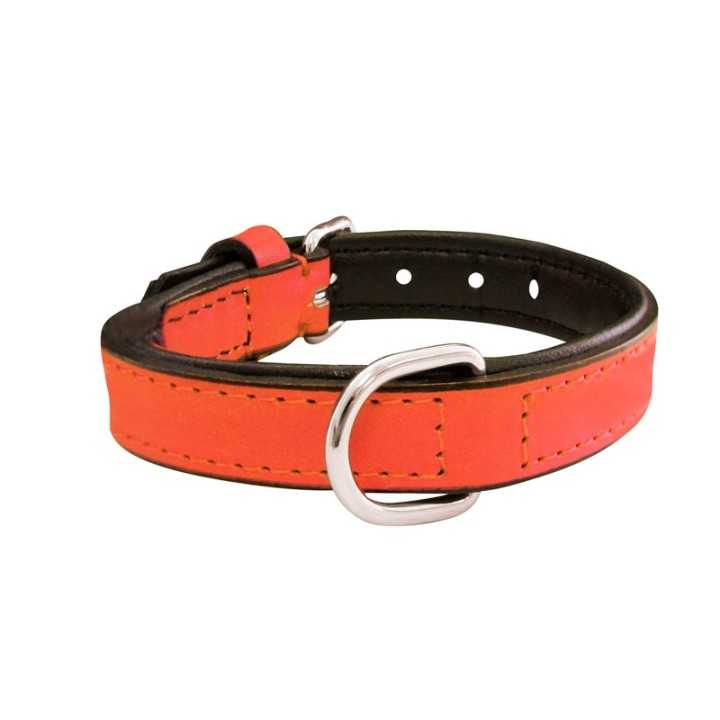 Gloria Collare In Pelle Imbottito 45 Cm. Corallo
