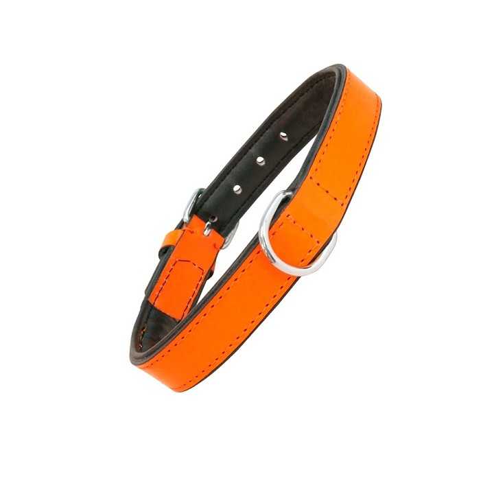 Gloria Collare In Pelle Imbottito 50 Cm. Arancio