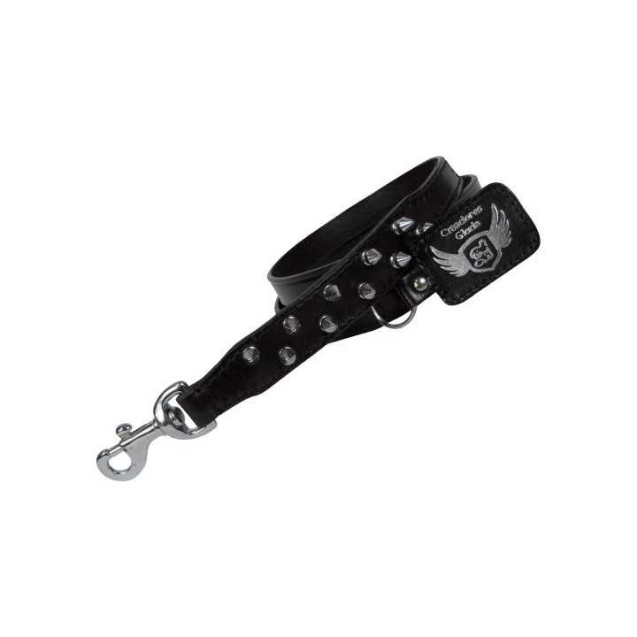 Gloria Guinzaglio In Pelle Con Borchie 105 Cm.