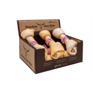 Gloria Osso Masticabile In Pelle Bovina Gusto Mango 20-23 Cm.